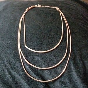 Rose gold layered necklace